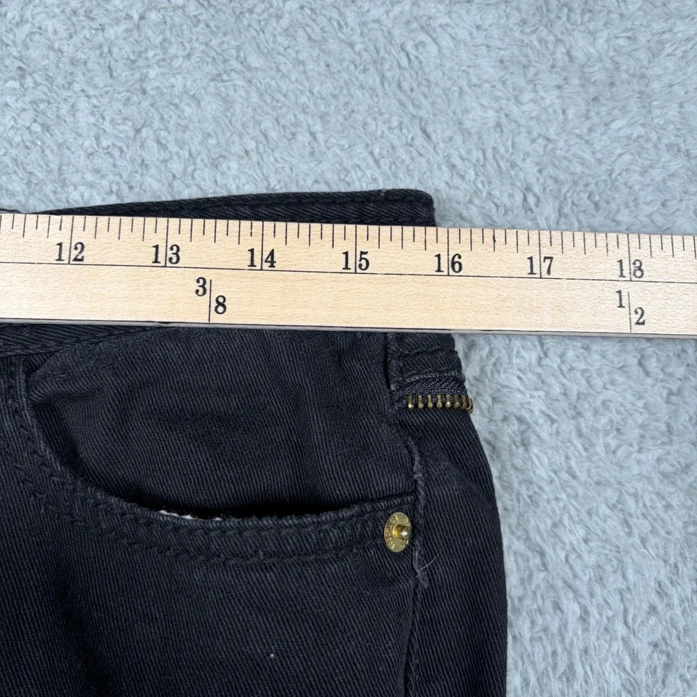 Dereon Womens Black Skinny Jeans Full Back Zipper Sz 9/10 Y2K Biker‎ Rocker Moto